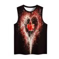 thumbnail image 4 of Brnmxoke Débardeurs Sans Manches pour Femmes Col Rond Printemps Été Hauts Décontractés Fierté du Canada Feuille d'Érable Vintage T-Shirts Graphiques 2025 Vêtements de Mode Vacances à la Plage Rouge,P, 4 of 4