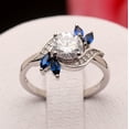 thumbnail image 6 of Cherish Engagement Ring Sterling Silver Blue Marquise Women Ginger Lyne Collection, 6 of 6