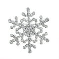 thumbnail image 2 of HOARBOEG Brooch for Men or Women Wedding Silver Snowflake Chest Simulation Rhinestone Crystal Pull Pin Christmas, 2 of 3