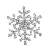 Sanfanil Wedding Silver Snowflake Chest Rhinestone Pull Pin Christmas