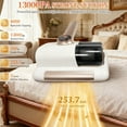 thumbnail image 4 of Cordless Mattress Vacuum Cleaner, 253.7nm UV-C Light, 1kPa Strong Suction, 8000 Rpm Double Tapping, Dual Dust Collector, Wide Suction Port for Bed & Pet Hair, 4 of 10