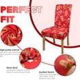 thumbnail image 3 of Christmas Chair Covers for Dining Room Set of 4 Christmas Gingerbread Dining Chair Protectors 4 Pcs Stretch Removable Washable Chair Slipcovers 4 Pack for Winter Xmas Holiday Home and Party Decor, 3 of 6