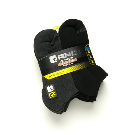 AND1 - AND1 Men's Cushion No Show Socks, 12 Pack - Walmart.com ...