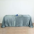 thumbnail image 3 of Efavormart Rectangle Satin Tablecloth, 90"x132" Smooth Oblong Washable Table Cloth, Decorative Silky Fabric Table Cover for Wedding, Party, Banquet- Dusty Blue, 3 of 10