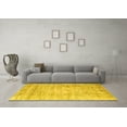 thumbnail image 3 of Ahgly Company Machine Washable Indoor Round Persian Yellow Traditional Area Rugs, 3' Round, 3 of 4