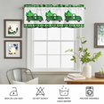 thumbnail image 6 of Kitchen Valances for Window, St. Patrick's Day Shamrock Light Filtering Rod Pocket Valance Curtain, Green Black Checkered Truck Short Curtains Window Topper for Bedroom Bathroom Living Room 54x18in, 6 of 9