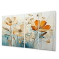 thumbnail image 2 of Designart "Teal Orange botanic particles II" Abstract Botanicals Wall Art Prints Set, 2 of 5