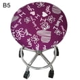 thumbnail image 7 of Round Floral Printed Elastic Spandex Seat Cover Decor for 30-45cm Chair Stool, 7 of 7