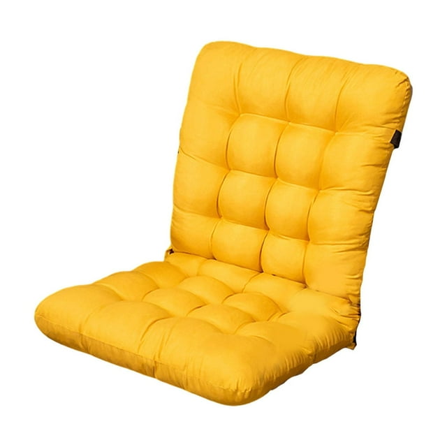 SLYNSHome Clearance Seat/Back Chair Cushion Rocking Chair Cushions High Back Thickened Patio Chair Pad for Indoor and Outdoor - Yellow