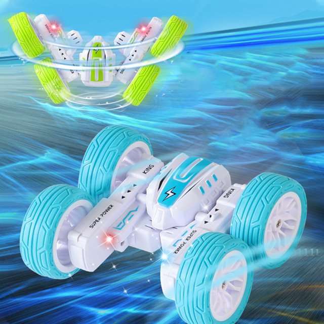 Fiudx Liquidación De Ahorros De Verano 2.4G Stunt Control Remoto Mini Flower Car Deformación Tracción En Las Cuatro Ruedas Alta Velocidad Doble Cara Stunt Car Dance Electric Boy Girl toy Gift