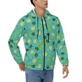 thumbnail image 4 of Zip Up Hoodies for Men - green Lemon leaves bubble Long Sleeve Comfrt Men'S Fashion Hoodies & Sweatshirts, Jackets for Men Hoodies Pullover Clothing Clothes with Pouch, 4 of 5