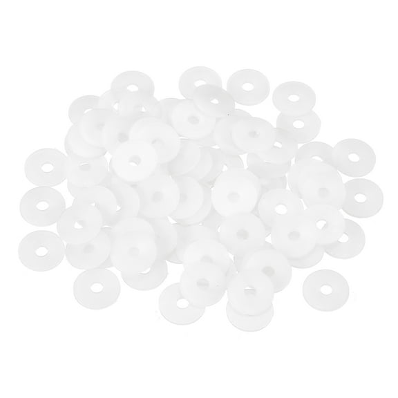 85Pcs M3 Nylon Flat Washers Plastic Washer 3mm ID 10mm OD 1mm Thick, White