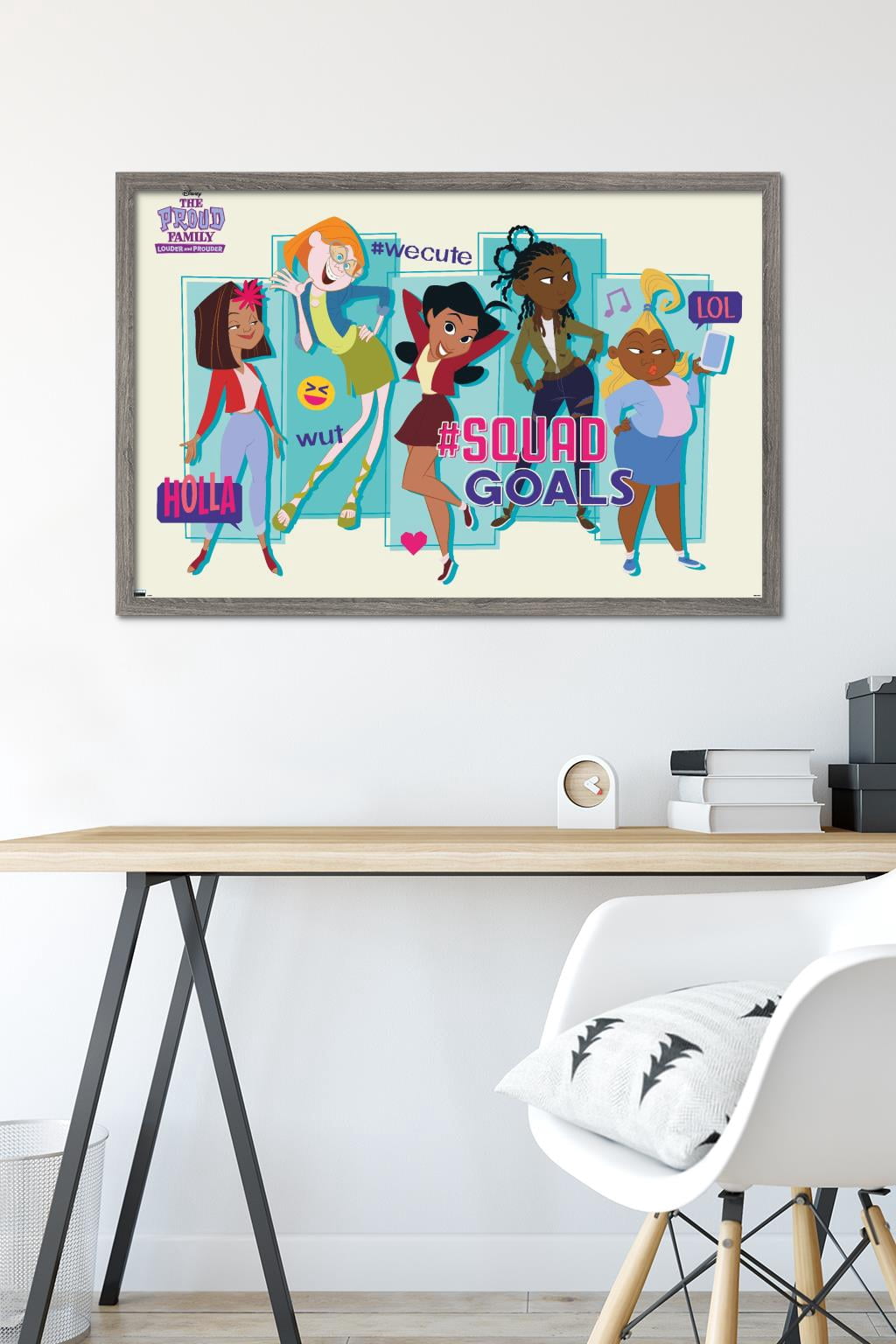 Disney The Proud Family Louder and Prouder - Squad Wall Poster, 22.375" x 34" Framed