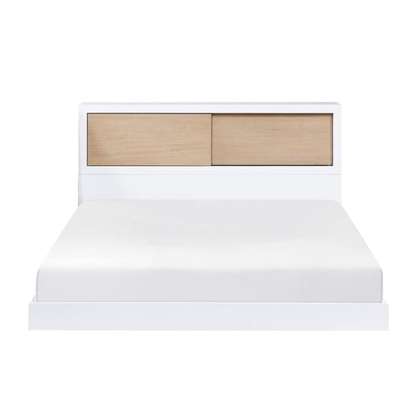 Pine Veneer Finish, Sliding Bookcase Headboard - Bedroom for Kids