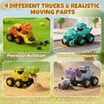 thumbnail image 3 of Toys for 1 2 3 Year Old Boy Girl, Construction Vehicle Dinosaur Toy Cars For Toddlers, Press And Go Toy Cars, Pull Back Cars Baby Toys, 3 of 10