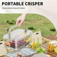thumbnail image 3 of Outdoor Ice Preservation Box, Snackle Box with Ice Pack & Handle, Chilled Snackle Box, Ice Preservation Holder with Drain Divider for Camping Picnic, 3 of 9