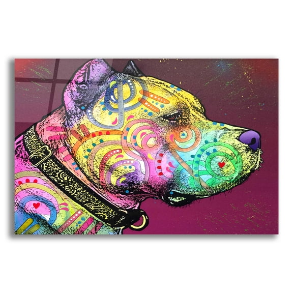 Epic Art 'Pitbull Soul' by Dean Russo, Acrylic Glass Wall Art, 16"x12"