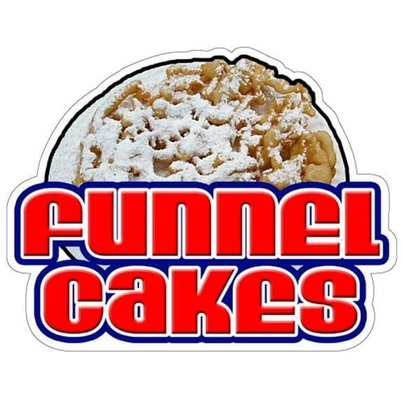 SignMission D-DC-8-Funnel Cakes Funnel Cakes Concession Decal Sign
