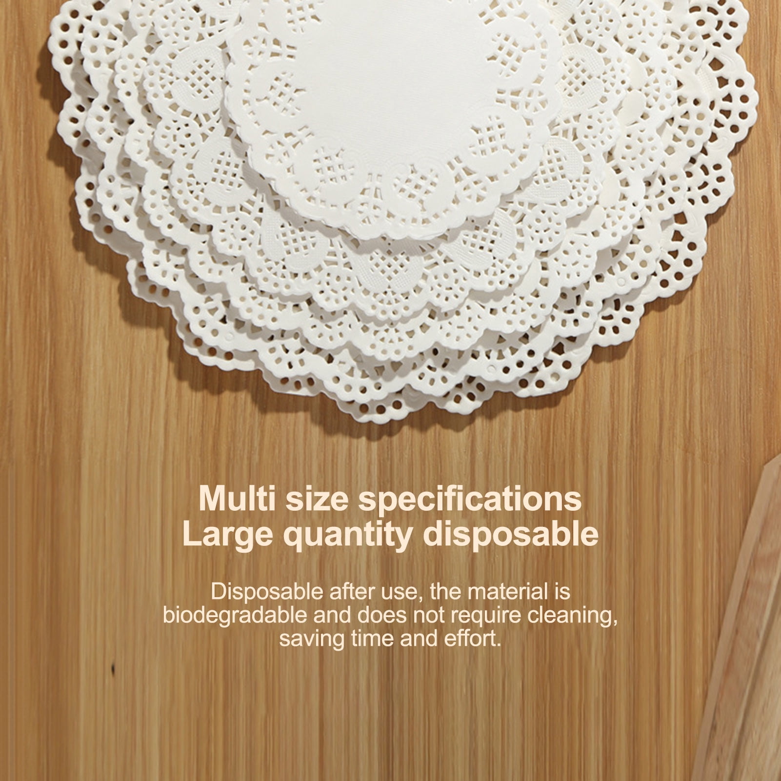 HomeLife 100Pcs Baking Paper Elegant Lace Design Baking Oil Absorbing Paper Disposable Baking Liners for Home Kitchen