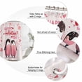 thumbnail image 6 of Pink Penguins Valentines Waterproof Fabric Shower Curtain, Red Love Heart Waterproof Fabric Shower Curtain for Bathroom Curtains Bathtubs Hotel Washable Shower Curtains with 12 Hooks Extra Long 72x84, 6 of 8