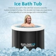 thumbnail image 5 of Explore Ice Bath Pro Max Extra Large Outdoor Inflatable Portable Athlete Cold Water Therapy Plunge Barrel Bath Tub with Lid and Carry Bag, Black/White, 5 of 9