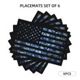 thumbnail image 5 of Rocae Navy Camouflage American Flag Printed Heat Resistant Place Mats,Classic Hemstitch Cloth Fabric Placemats Imitation Linen Place Mat Table Mats 18x12 inch, 5 of 5