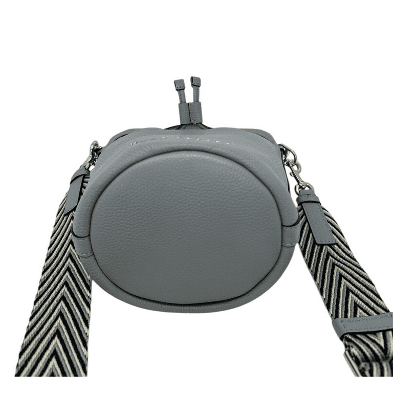 Marc Jacobs Pebble Leather Bucket Bag Crossbody Rock Grey