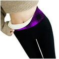 thumbnail image 6 of ZHOUCHANKIDS Thick Fleece Lined Leggings Women - Thermal Winter Pants High Waist Tummy Control, Squat Proof Warm Yoga Running Tights Purple M, 6 of 6