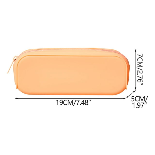 COM1950s Large Pencil Case, Concise Large Capacity Silicone Pencil Case School Supplies for Kids, School Pencil Case, Pencil Cases for Students, Silicone Pencil Case