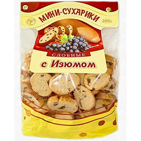 Sweet Crackers/Sukhariki With Raisins Pack Of 4