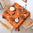 thumbnail image 2 of Happy Halloween Square Table Cloth Waterproof Spillproof Tablecolths Horror Pumpkin Ghost Table Cover for Dining Kitchen Restaurant Birthday (52x52 Inch), 2 of 6