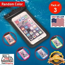 3 pcs WaterProof Phone Pouch, Universal Waterproof Phone Case Transparent Pouch Glows in Dark Dry Bag With Arm Band Function for Apple iPhone 8, iPhone 8 Plus - Black, Lanyard, Armband (random color)