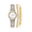 Silver & Gold, variant on Women's Gold Tone Bracelet Analog Watch & Stackable Bracelets