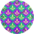thumbnail image 5 of 10 Inch Mardi Gras Wall Clock, Silent Non Ticking Battery Operated Round Clock for Kitchen Office School Home Decorative, 5 of 7