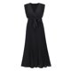 thumbnail image 4 of SAYOO Vestidos Largos de Manga con Volantes con cinturón para Mujer Verano, Vestidos de Gasa Plisados con Cuello en V de Color Sólido Casual SAYOO casual, 4 of 7