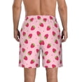 thumbnail image 3 of Kdxio Strawberries Pattern Mens Casual Shorts - Drawstring Summer Beach Sports Shorts for Men, 3 of 9