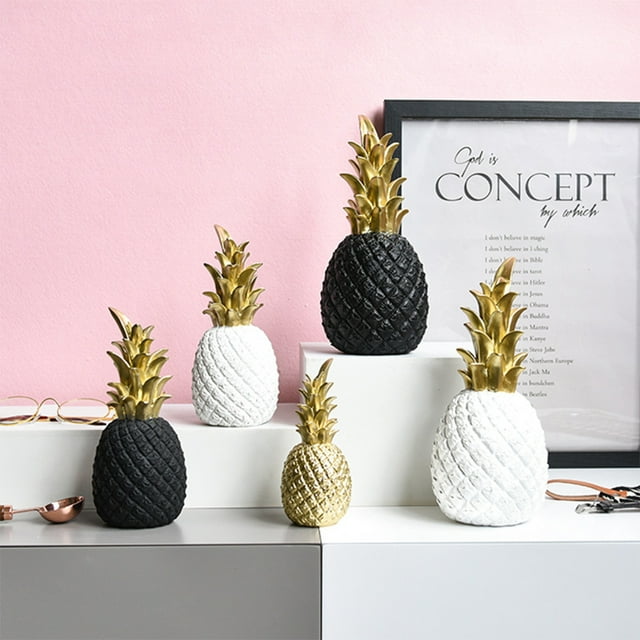 Decoración creativa para el hogar, decoración de cafetería de piña de resina moderna nórdica, hermoso regalo diseñado meticulosamente