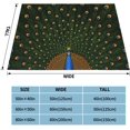 thumbnail image 2 of Peacock Flannel Blanket Throw for Bed Soft Throw Blankets for Women Lightweight Flannel Blankets Cozy All Season 50X60, 2 of 6