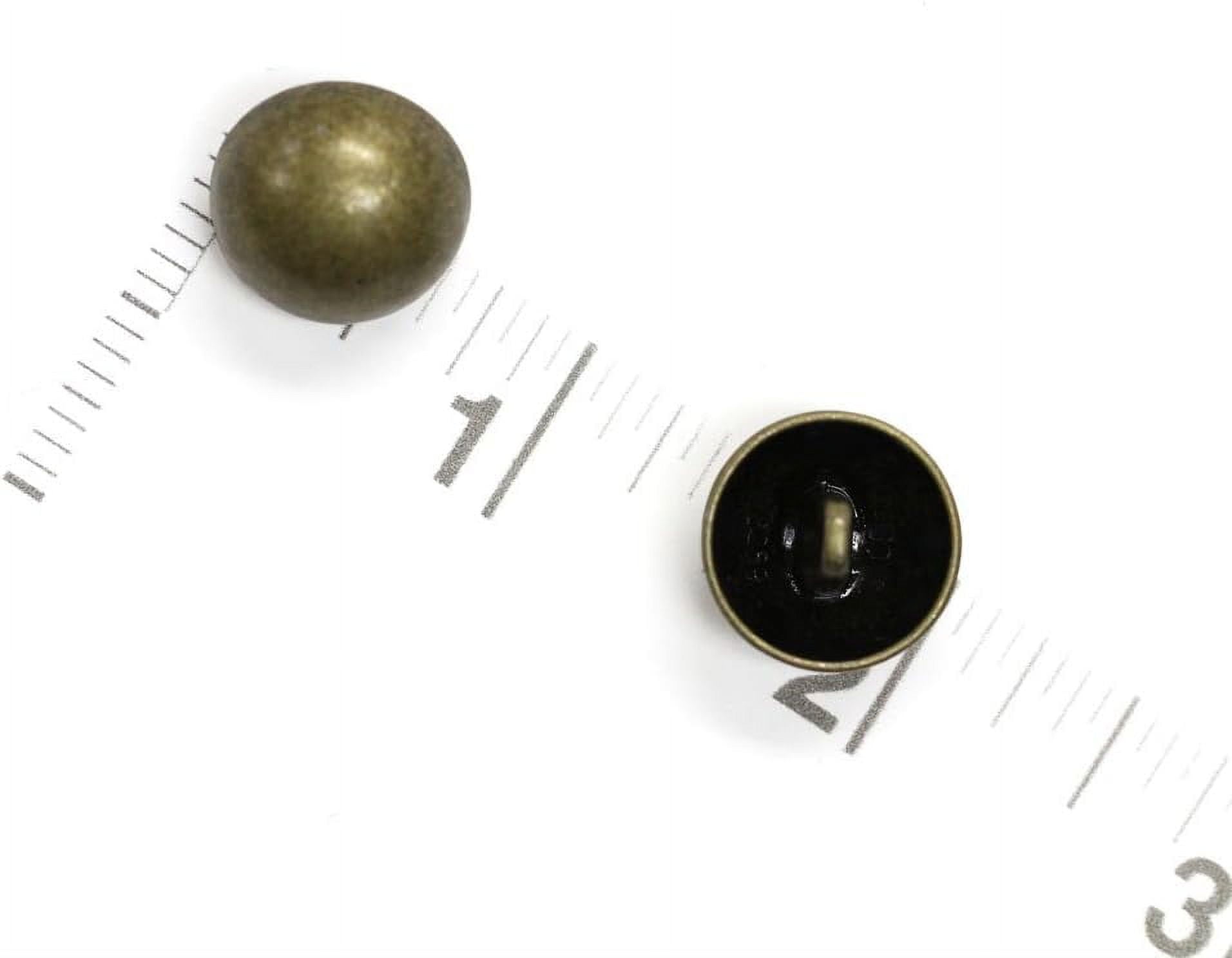 Set of 12 Classic Antique Brass Dome Buttons