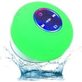 thumbnail image 1 of Mini altavoz Bluetooth para ducha con luz LED, portátil, resistente al agua IPX4, inalámbrico con ventosa, mini altavoz Bluetooth impermeable, portátil con luz LED (verde), 1 of 6