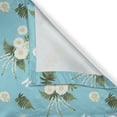thumbnail image 4 of Ambesonne Floral Valance Pack of 2, Vintage Daisies Dragonflies, 54"X18", White Green and Blue, 4 of 5