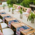 thumbnail image 4 of 250 Anniversary USA Flag Cloth Napkins, Statue of Liberty Wooden Washable and Reusable Dinner Napkins Set of 2, Table Napkin for Kitchen Party Birthday Wedding Hotel Housewarming 20"x20", 4 of 9