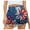 Multicolor-13, variant on 4th of July Women's Comfy Summer Beach Shorts Casual Sports Shorts Yoga Short Pants with Elastic Drawstring & Pockets