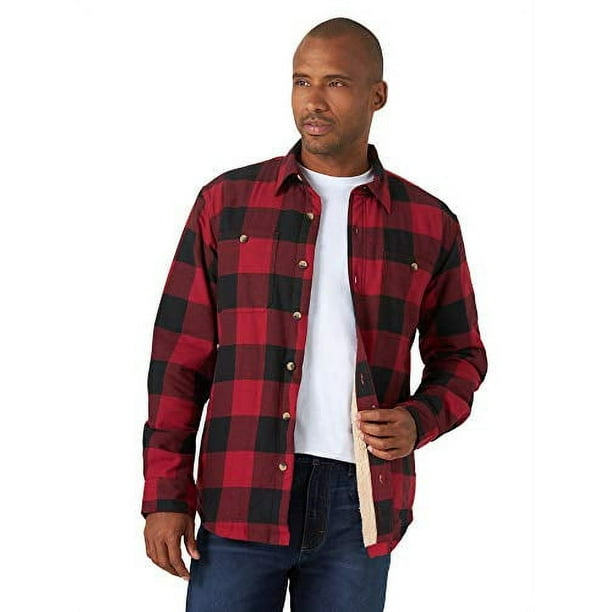 Wrangler Authentics Men s Long Sleeve Sherpa Lined Shirt Jacket