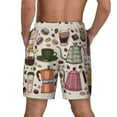 thumbnail image 4 of Balery Vintage Coffee Mens Swim Trunks Swim Shorts for Men Quick Dry Inseam Beach Shorts with Compression Liner Pocket-Large, 4 of 9
