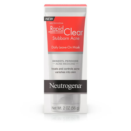 Neutrogena Rapid Clear Benzoyl Peroxide Leave-on Acne Face Mask, 2 oz