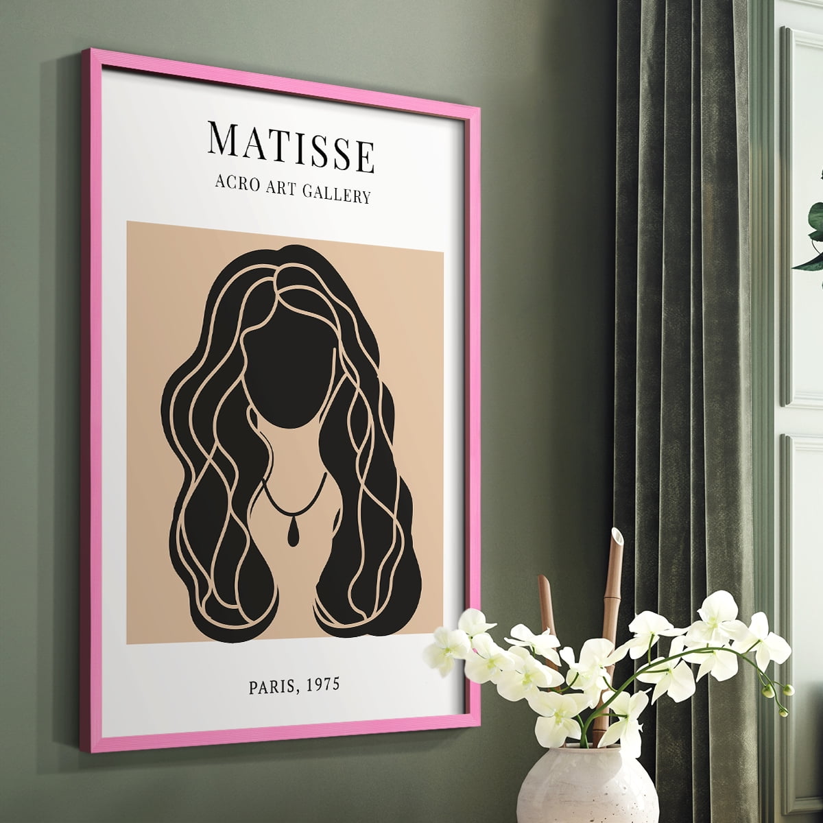 Matisse CXIX Framed Print in Pink Solid Wood 8 x 10 Framed Print