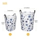 thumbnail image 3 of Fotbe blue Snowflake Prints Cesto de Ropa con Asas, Cesto Impermeable de Gran Capacidad, Bolsa de Lavado para Dormitorio, Cesto de Ropa con Ruedas y Asas-Small, 3 of 6