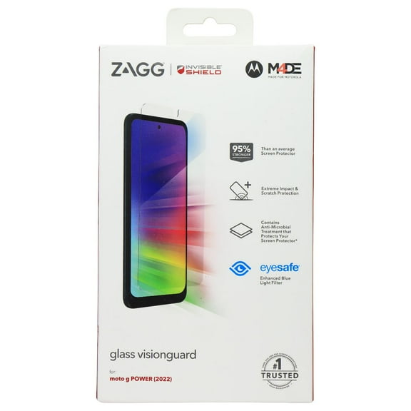 ZAGG InvisibleShield Glass Visionguard Screen Protector for Moto G Power