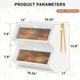 thumbnail image 2 of Double Layer Bread Box for Kitchen Countertop, Large Bamboo Bread Storage Container for Homemade Bread, Farmhouse Bread Holder for Kitchen Counter Cabinet, Pantry, (White, Extra Large), 2 of 16